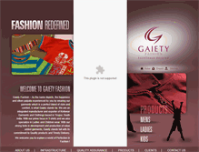 Tablet Screenshot of gaietyfashion.com